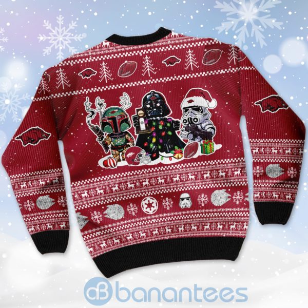 Arkansas Razorbacks Star Wars Ugly Christmas 3D Sweater Product Photo