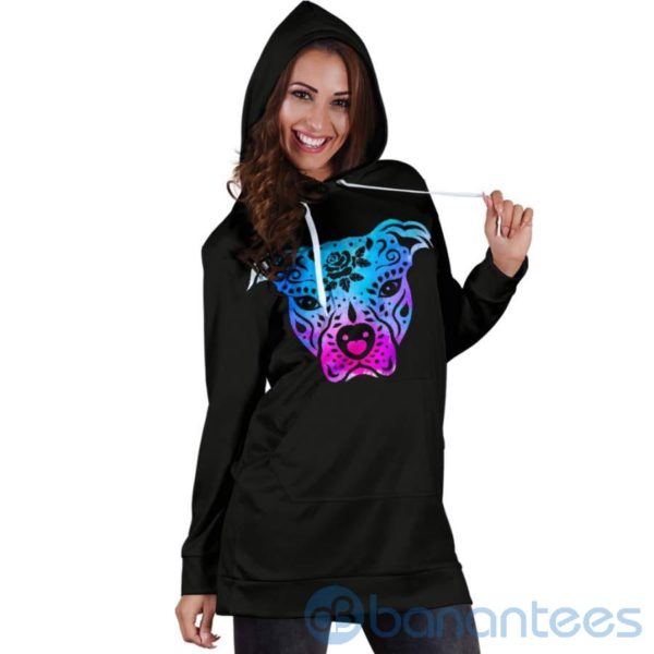 Artistic Pitbull Hoodie Dress For Women Product Photo
