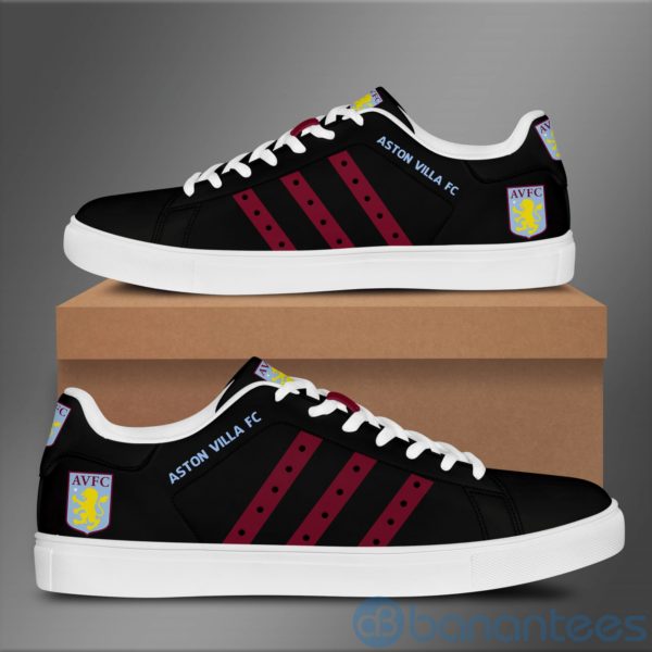 Aston Villa Fc Red Striped Low Top Skate Shoes Product Photo