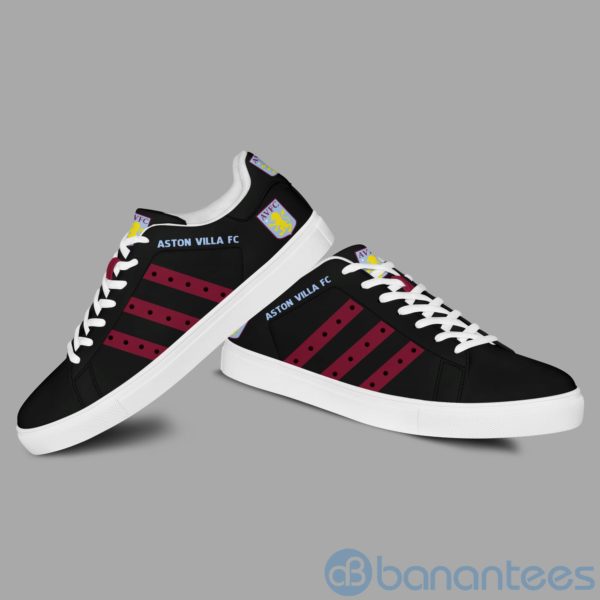 Aston Villa Fc Red Striped Low Top Skate Shoes Product Photo
