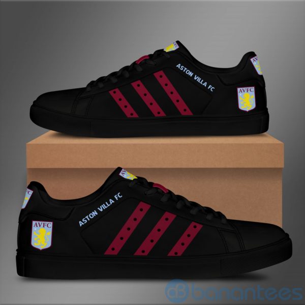 Aston Villa Fc Red Striped Low Top Skate Shoes Product Photo