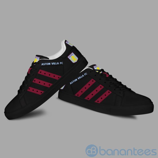 Aston Villa Fc Red Striped Low Top Skate Shoes Product Photo