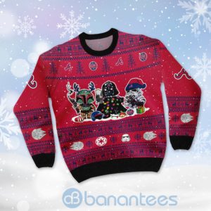 Atlanta Braves Star Wars Ugly Christmas 3D Sweater Product Photo