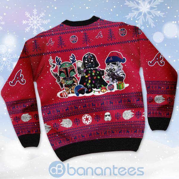 Atlanta Braves Star Wars Ugly Christmas 3D Sweater Product Photo