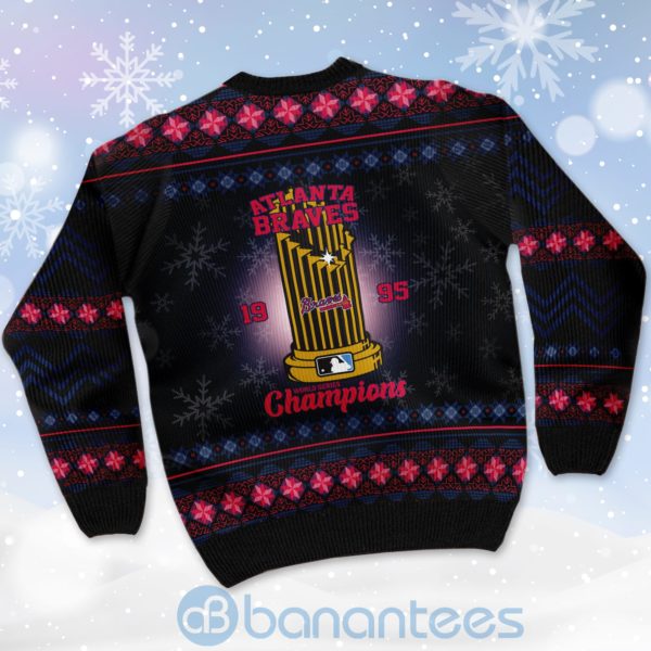 Atlanta Braves World Series Champions Ugly Christmas 3D Sweater Product Photo
