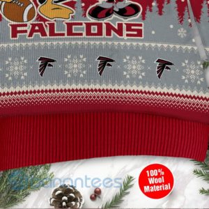 Atlanta Falcons Disney Donald Duck Mickey Mouse Goofy Custom Name Christmas 3D Sweater Product Photo