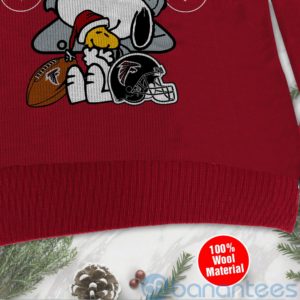 Atlanta Falcons Funny Charlie Brown Peanuts Snoopy Christmas Tree Ugly Christmas 3D Sweater Product Photo