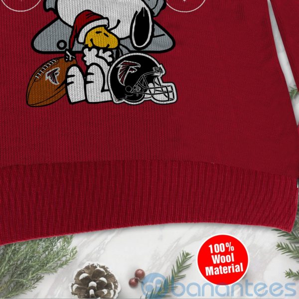 Atlanta Falcons Funny Charlie Brown Peanuts Snoopy Christmas Tree Ugly Christmas 3D Sweater Product Photo