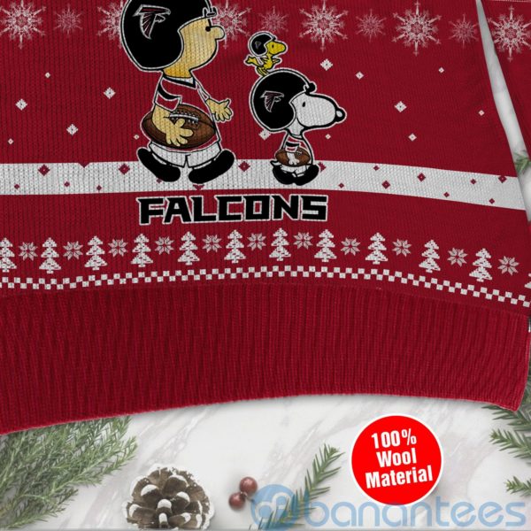 Atlanta Falcons Funny Charlie Brown Peanuts Snoopy Ugly Christmas 3D Sweater Product Photo