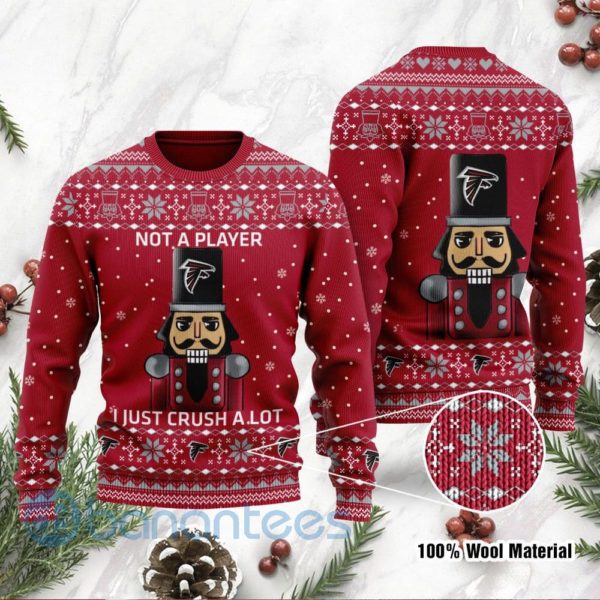 Atlanta Falcons I Am Not A Player I Just Crush Alot Ugly Christmas 3D Sweater Product Photo