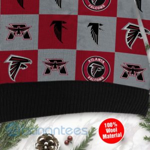 Atlanta Falcons Logo Checkered Flannel Design Ugly Christmas 3D Sweater Product Photo