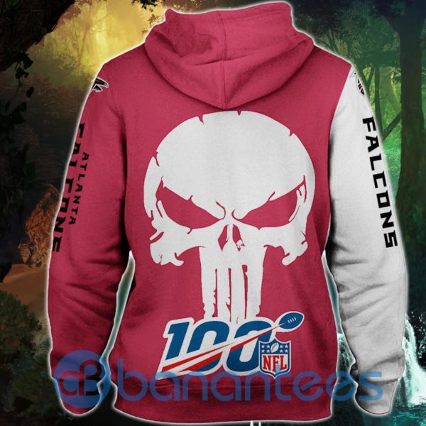 Atlanta Falcons Men's Skull Design Full Printed 3D Hoodie Zip Hoodie Product Photo