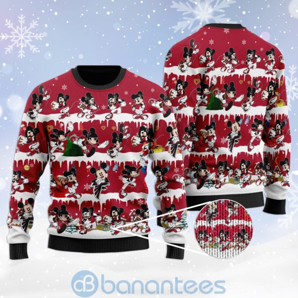 Atlanta Falcons Mickey American Football Ugly Christmas 3D Sweater Product Photo