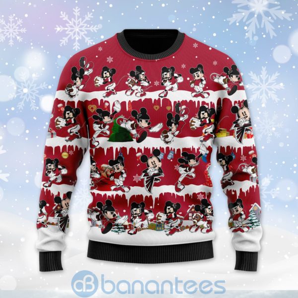 Atlanta Falcons Mickey American Football Ugly Christmas 3D Sweater Product Photo