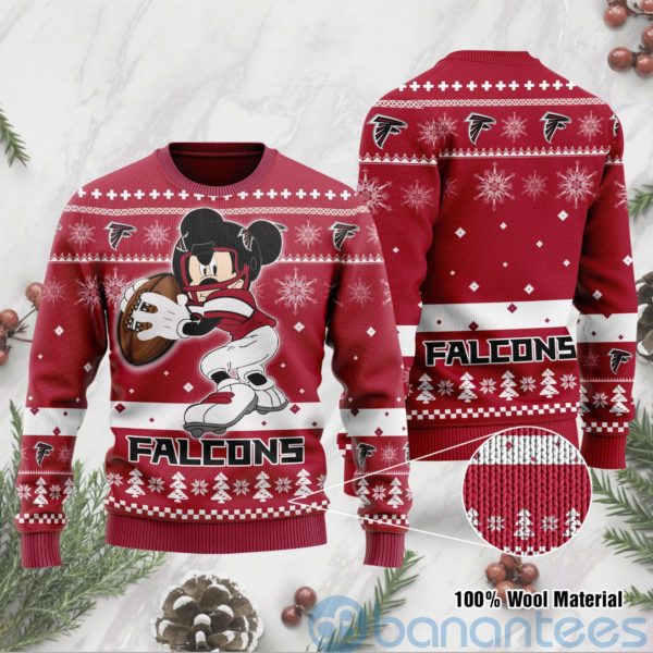 Atlanta Falcons Mickey Mouse Funny Ugly Christmas 3D Sweater Product Photo
