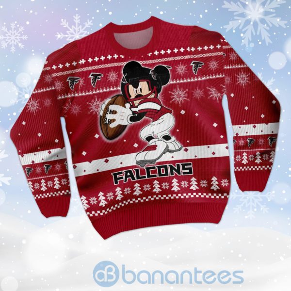 Atlanta Falcons Mickey Mouse Funny Ugly Christmas 3D Sweater Product Photo