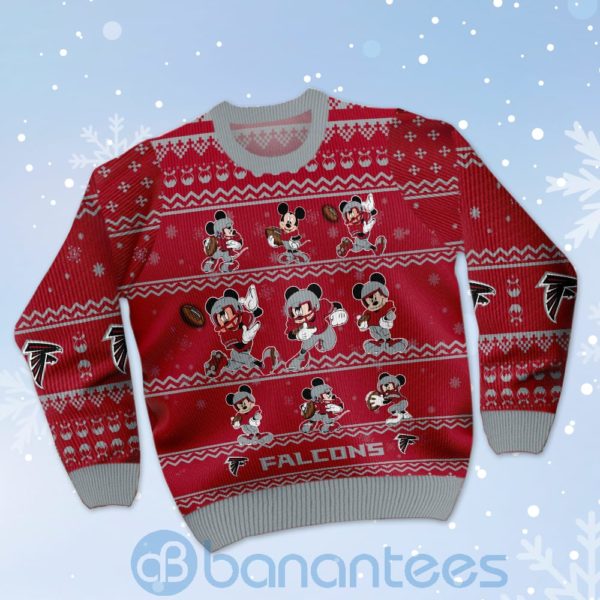 Atlanta Falcons Mickey Mouse Ugly Christmas 3D Sweater Product Photo