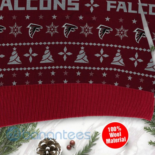 Atlanta Falcons Santa Claus In The Moon Ugly Christmas 3D Sweater Product Photo