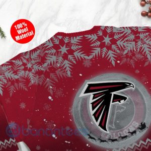 Atlanta Falcons Santa Claus In The Moon Ugly Christmas 3D Sweater Product Photo