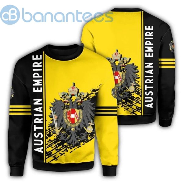 Austrian Empire Coat Of Arms Quarter Style Yellow And Black 3D Sweatshirt Product Photo