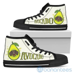 Avocado Dog Lover Dachshund High Top Shoes Product Photo