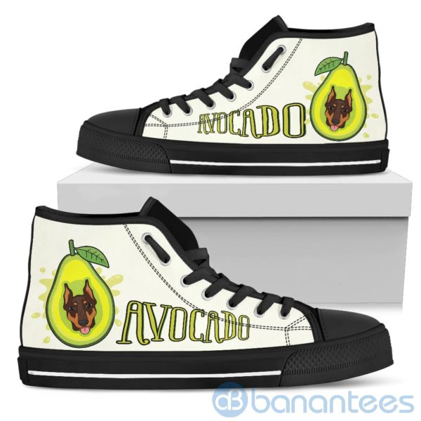 Avocado Dog Lover Doberman High Top Shoes Product Photo