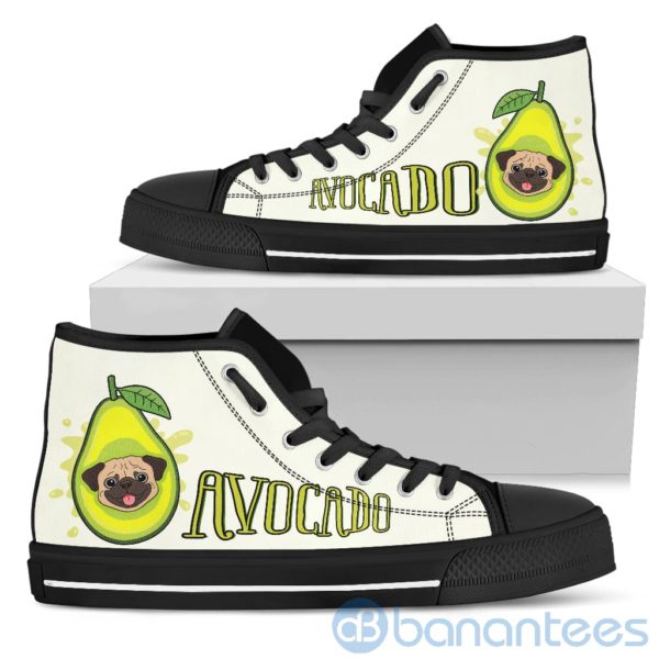 Avocado Dog Lover Pug High Top Shoes Product Photo
