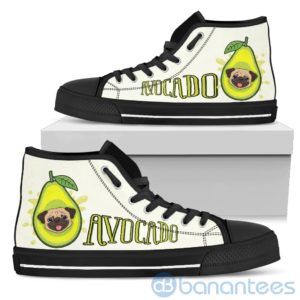 Avocado Dog Lover Pug High Top Shoes Product Photo