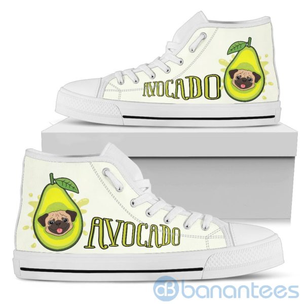 Avocado Dog Lover Pug High Top Shoes Product Photo