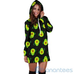 Avocardio Pattern Hoodie Dress For Women Product Photo