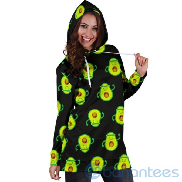 Avocardio Pattern Hoodie Dress For Women Product Photo