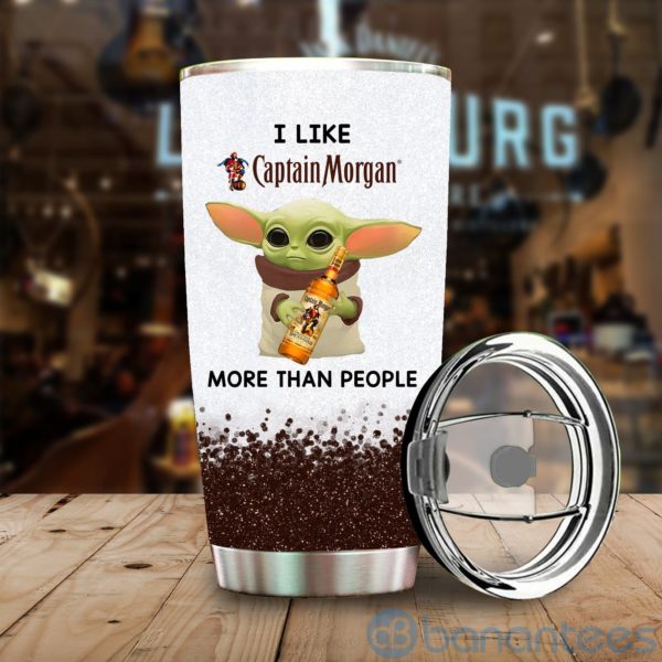 Baby Yoda I Like Captian Morgan More Than People Tumbler Product Photo