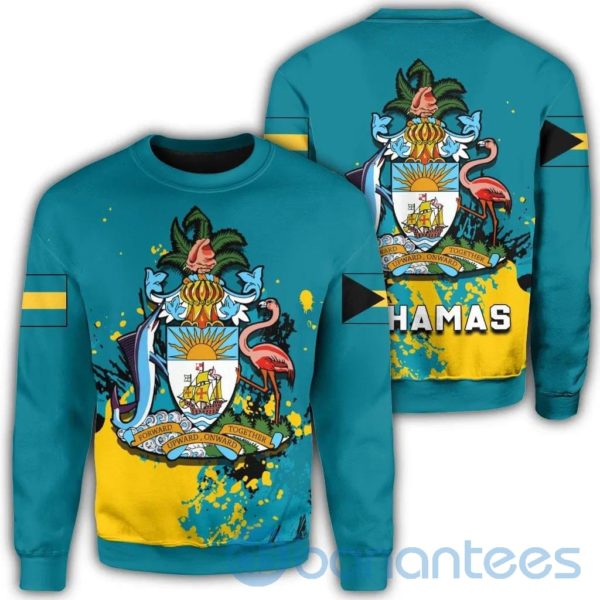 Bahamas Coat Of Arms Spaint Style All Over Printed 3D Sweatshirt Product Photo