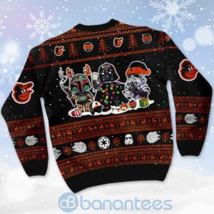 Baltimore Orioles Star Wars Ugly Christmas 3D Sweater Product Photo