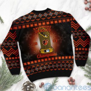 Baltimore Orioles World Series Champions Ugly Christmas 3D Sweater Product Photo