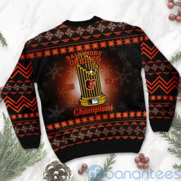 Baltimore Orioles World Series Champions Ugly Christmas 3D Sweater Product Photo