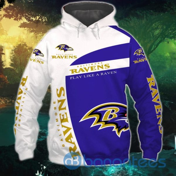 Baltimore Ravens All Over Printed Hoodie Zip Hoodie Gift For Fans Product Photo