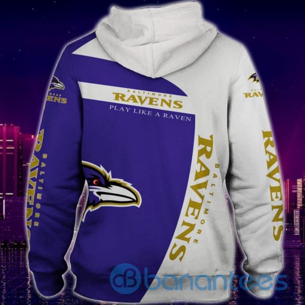 Baltimore Ravens All Over Printed Hoodie Zip Hoodie Gift For Fans Product Photo