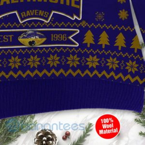 Baltimore Ravens Cute Baby Yoda Grogu Ugly Christmas 3D Sweater Product Photo