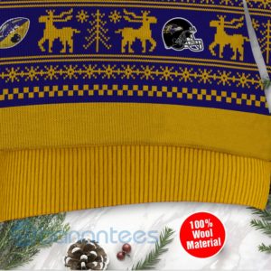 Baltimore Ravens Grateful Dead SKull And Bears Custom Name Uglu Christmas 3D Sweater Product Photo