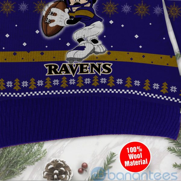 Baltimore Ravens Mickey Mouse Funny Ugly Christmas 3D Sweater Product Photo