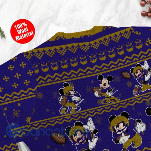 Baltimore Ravens Mickey Mouse Ugly Christmas 3D Sweater Product Photo