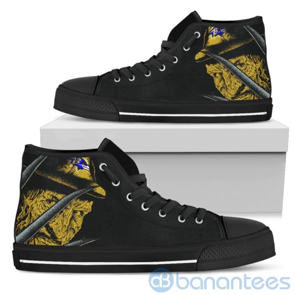 Baltimore Ravens Nightmare Freddy High Top Shoes Product Photo
