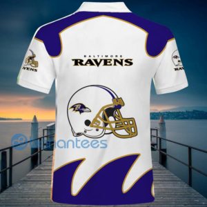 Baltimore Ravens White Polo Shirt For Men Product Photo