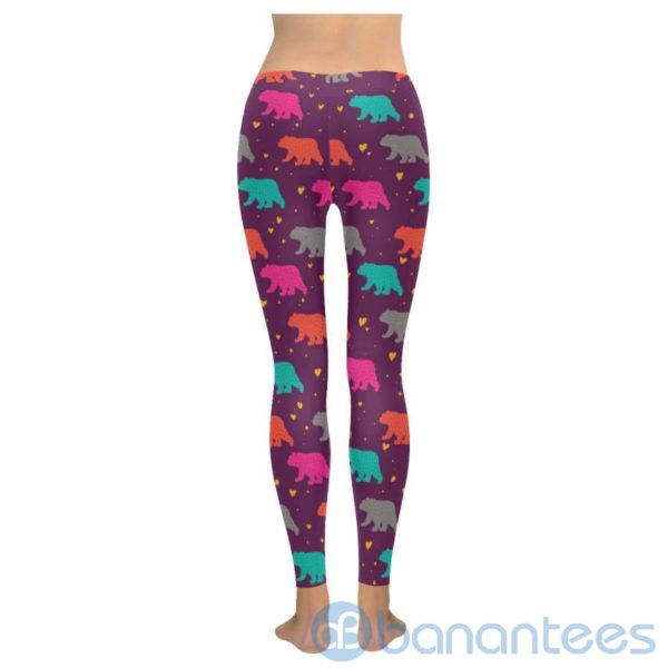 Bear Maroon Leggings For Women Product Photo