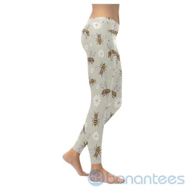 Bee And Flower Leggings For Women Product Photo