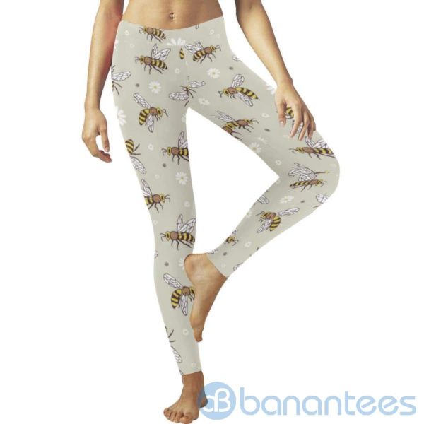 Bee And Flower Leggings For Women Product Photo