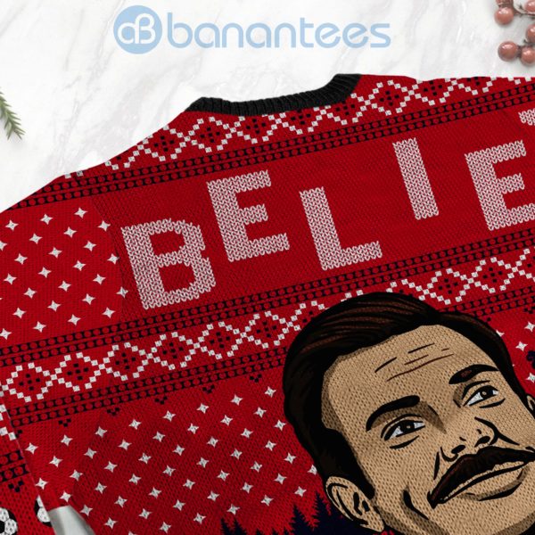 Believe Ted Lasso Merry Christmas Wanker Christmas Uglu Christmas 3D Sweater Product Photo