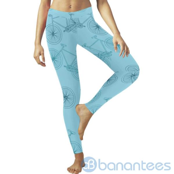 Bicycle Light Blue Leggings For Women Product Photo