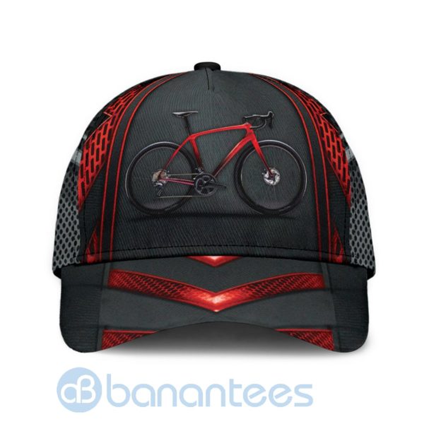 Bike Black And Red All Over Printed 3D Cap Product Photo